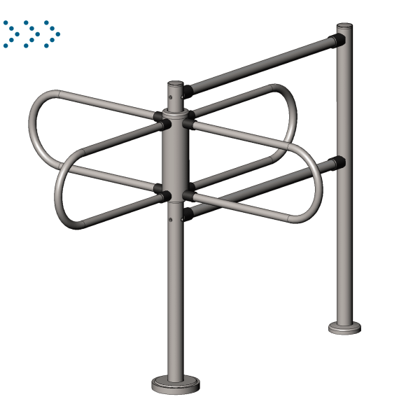 Турникет роторный полуростовой 3V ТРП-515-2 (без механизма блокировки)